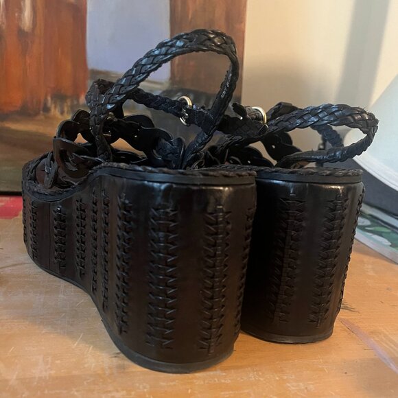 Prada Runway Black Platform Sandals - Picture 6 of 6